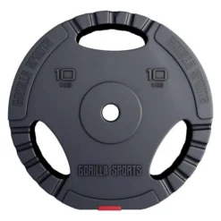 Gorilla Sports Hantelscheibe Kunststoff Gripper 1,25 - 15 kg Schwarz Clearance