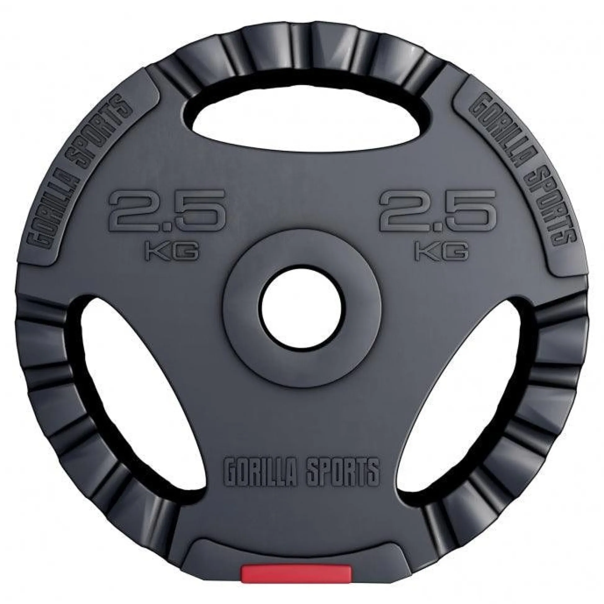 Gorilla Sports Hantelscheibe Kunststoff Gripper 1,25 - 15 kg Schwarz Outlet
