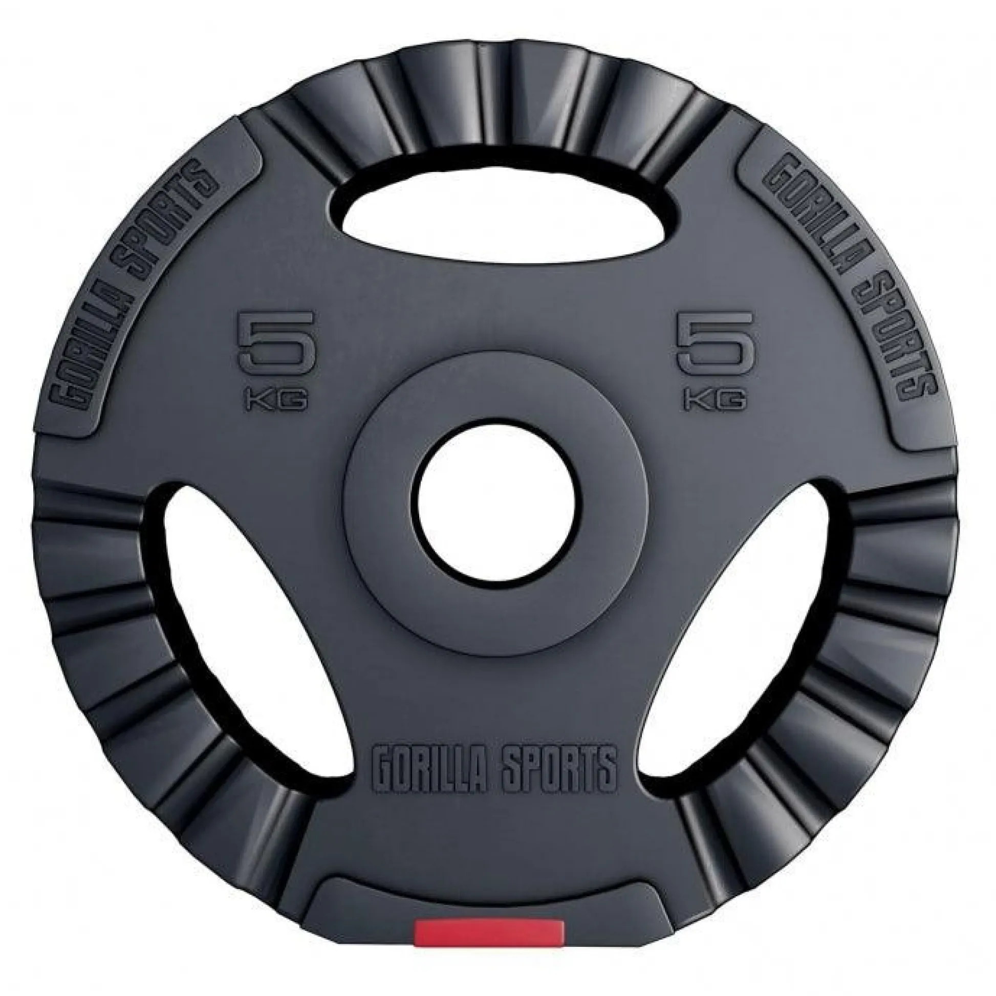 Gorilla Sports Hantelscheibe Kunststoff Gripper Olympia 1,25 - 15 kg Schwarz / Rot Best