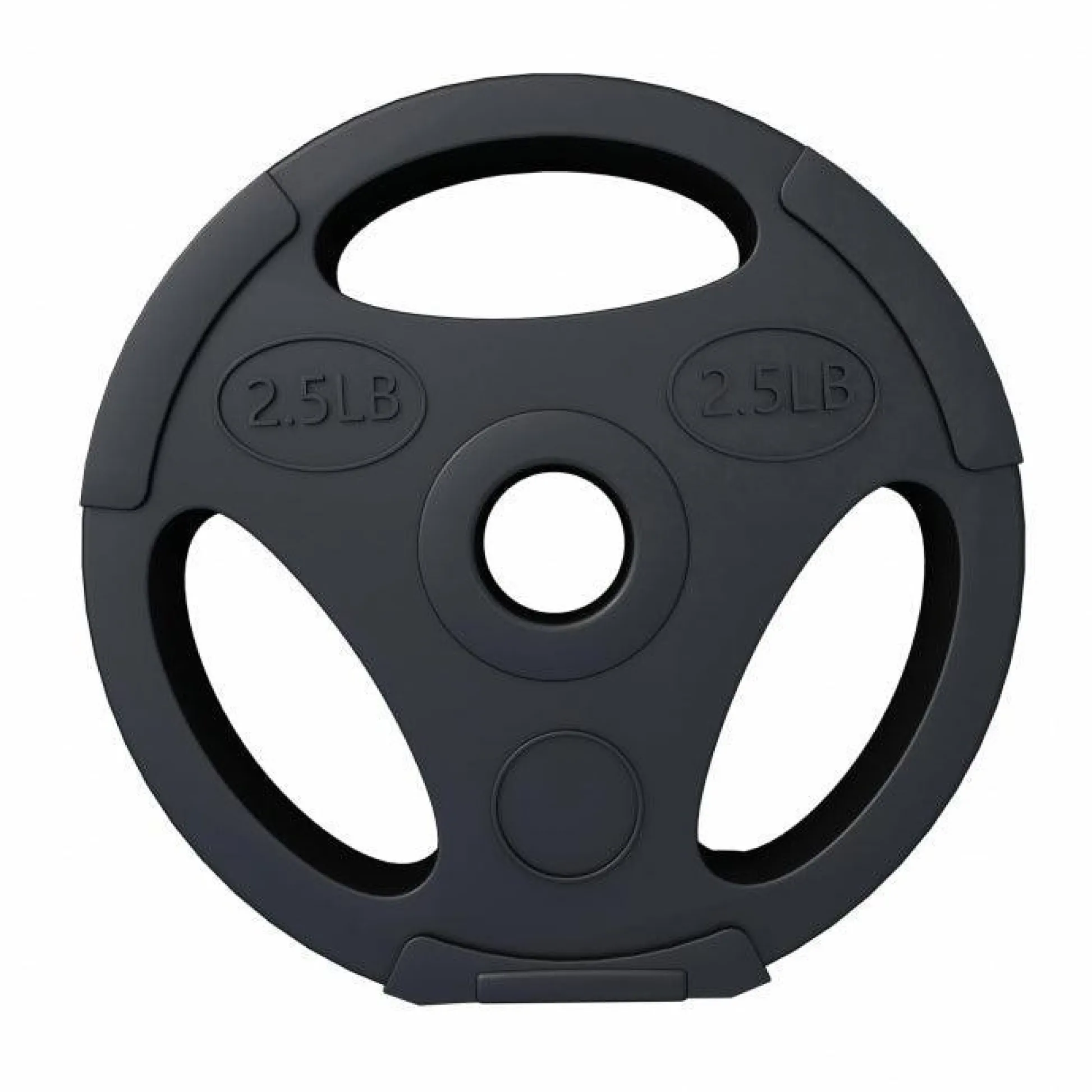 Gorilla Sports Hantelscheibe Kunststoff Gripper - Ø 1"/25 mm, Kunststoff, mit Zement gefüllt, Einzelgewichte 2,5 - 35 Pfund Schwarz Discount