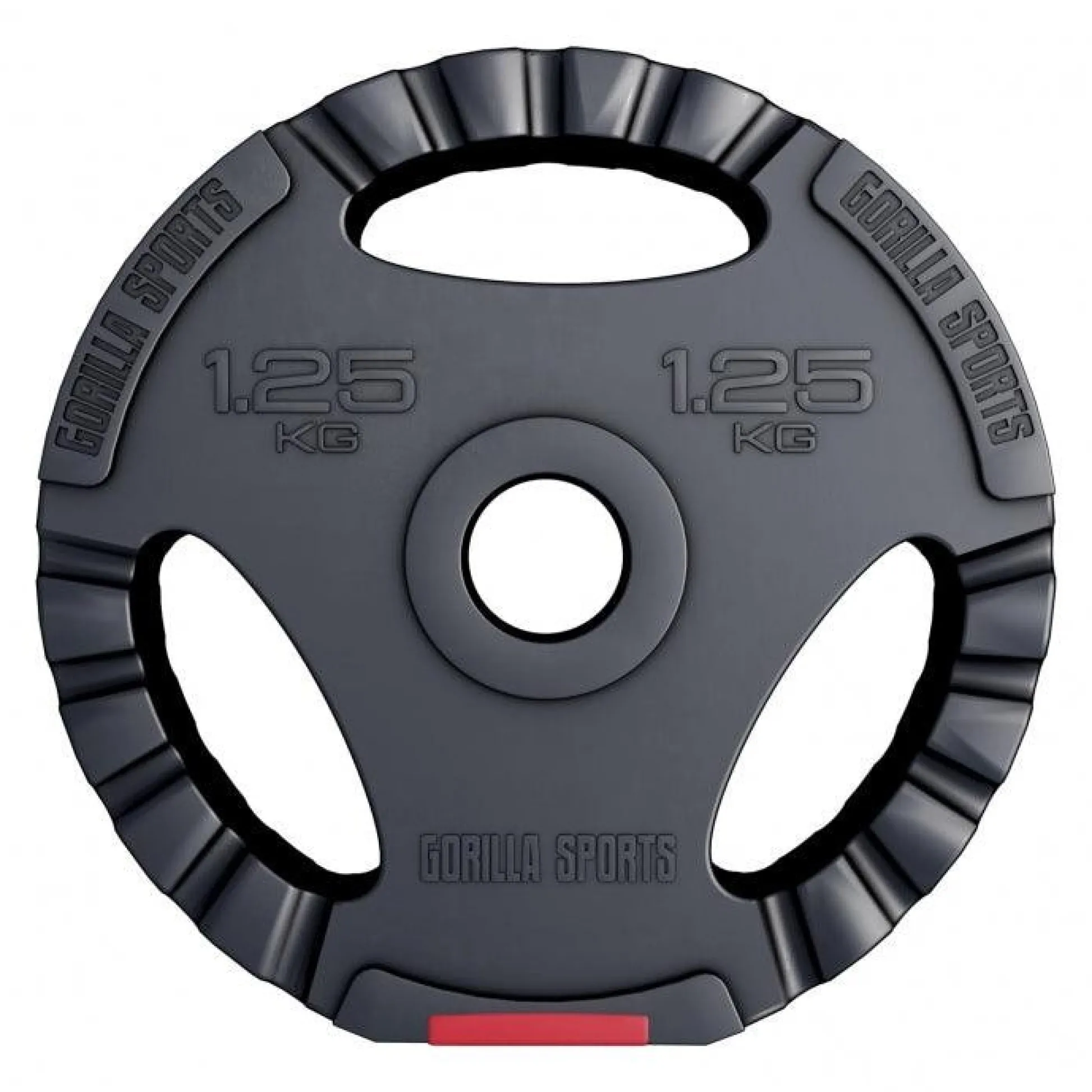 Gorilla Sports Hantelscheibe Kunststoff Gripper 1,25 - 15 kg Schwarz Discount