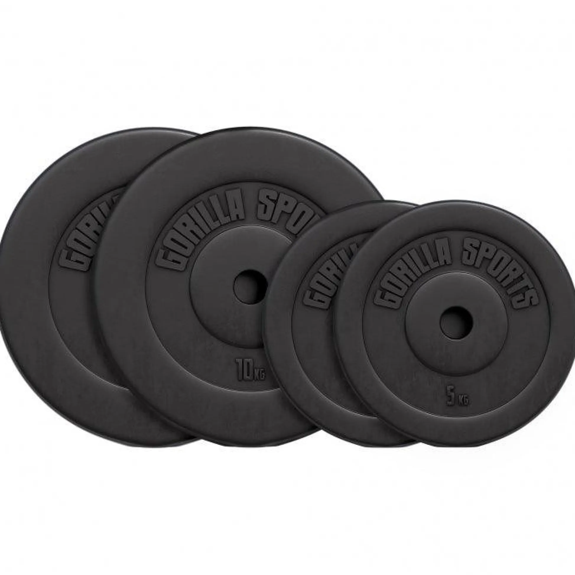 Gorilla Sports Hantelscheibe Kunststoff 1,25 - 15 kg Schwarz Online