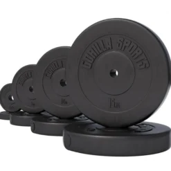 Gorilla Sports Hantelscheibe Kunststoff 1,25 - 15 kg Schwarz Outlet