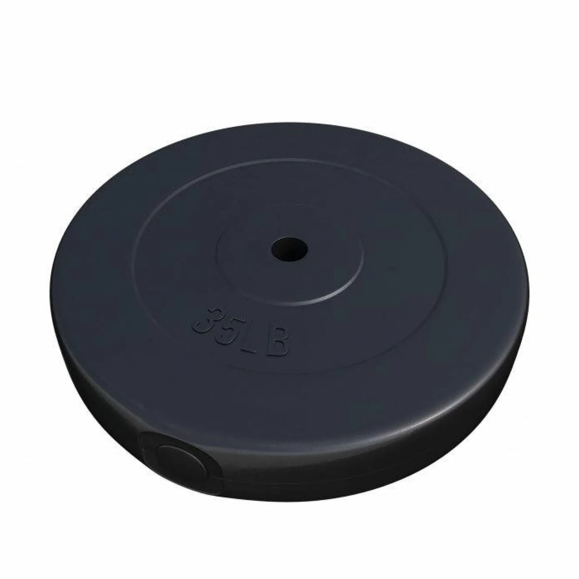 Gorilla Sports Hantelscheibe Kunststoff - 2,5-35 lb (1,1-15,9 kg) Ø 1'' (2,5 cm), Zement, Schwarz New