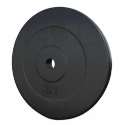 Gorilla Sports Hantelscheibe Kunststoff - 2,5-35 lb (1,1-15,9 kg) Ø 1'' (2,5 cm), Zement, Schwarz Best