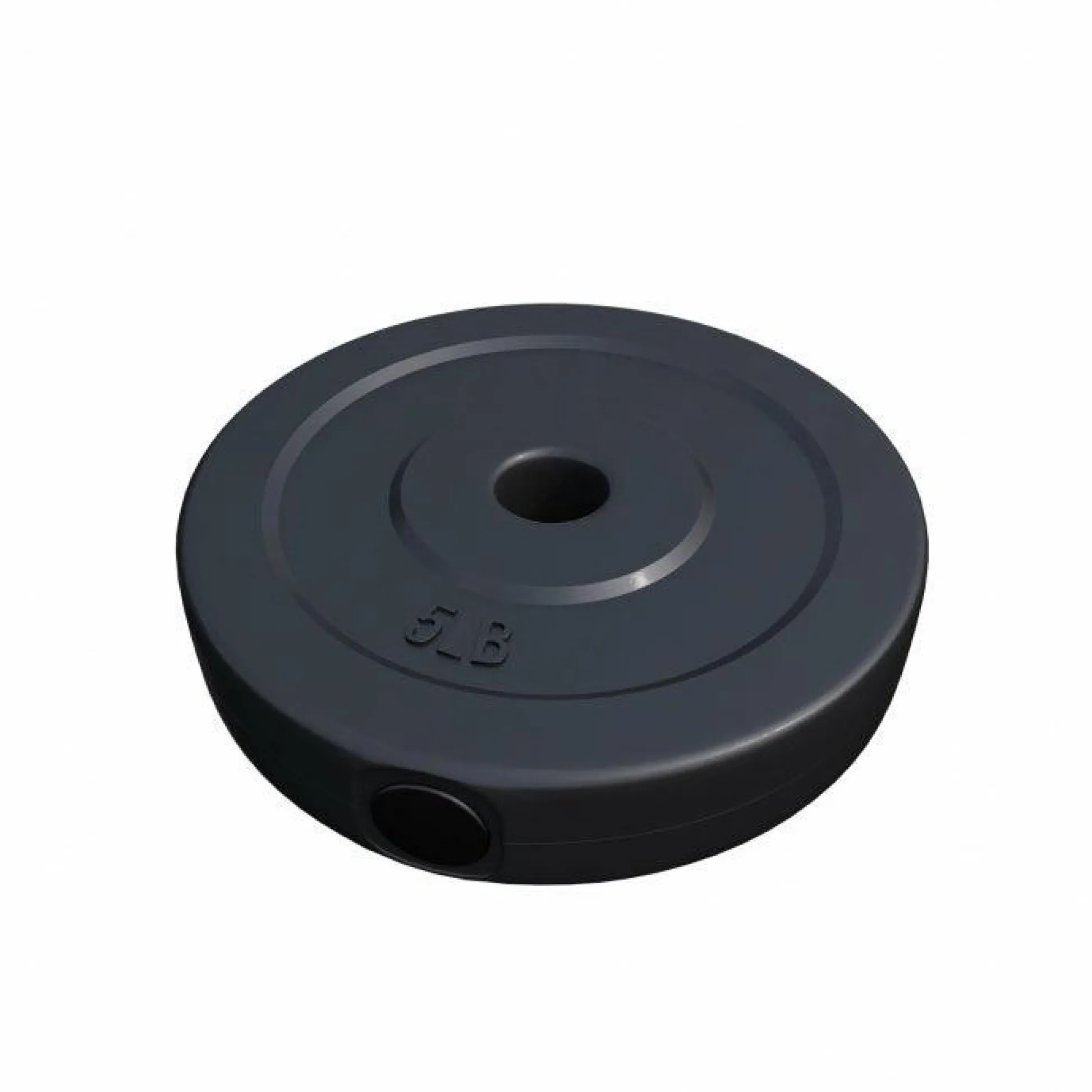 Gorilla Sports Hantelscheibe Kunststoff - 2,5-35 lb (1,1-15,9 kg) Ø 1'' (2,5 cm), Zement, Schwarz Online