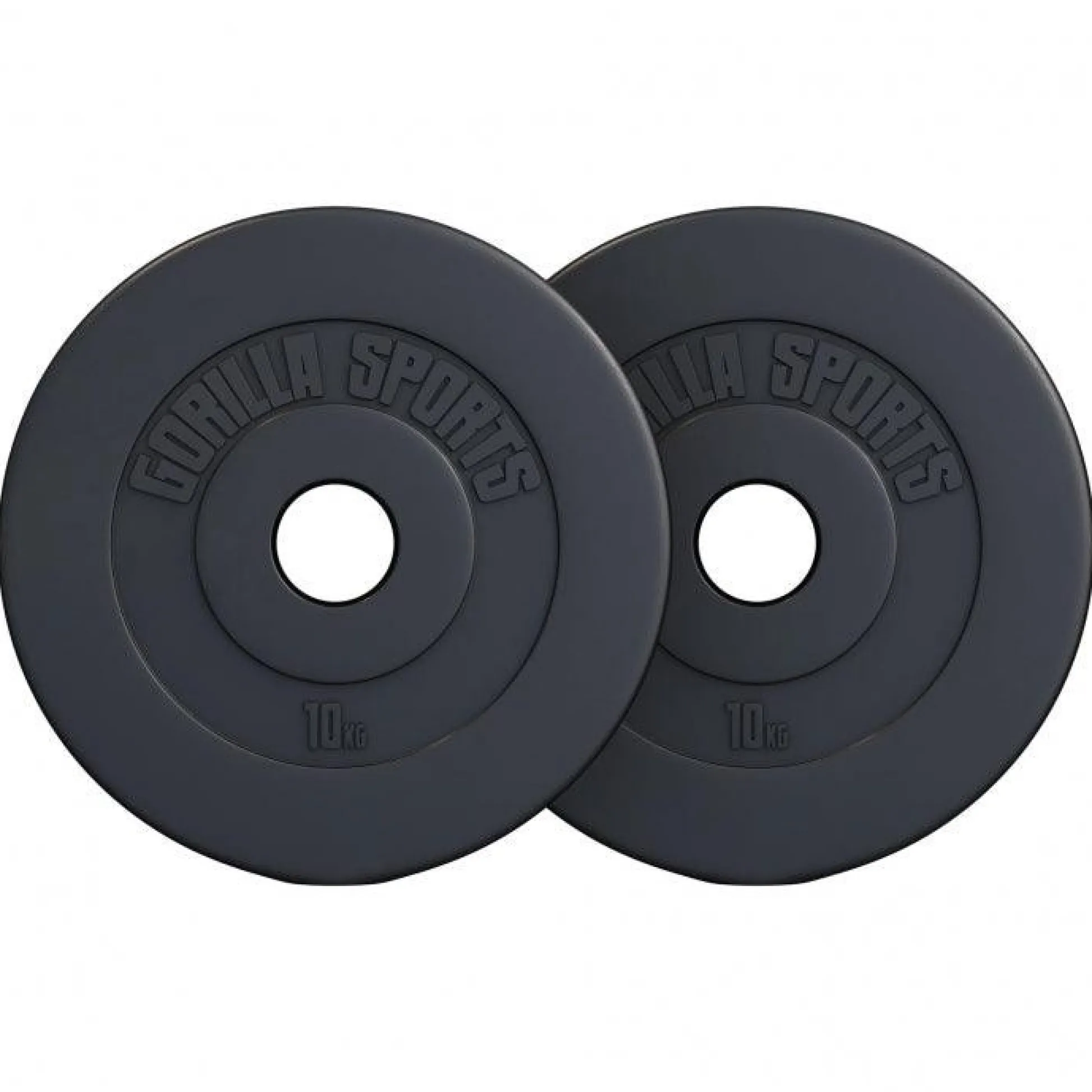 Gorilla Sports Hantelscheibe Kunststoff Olympia 1,25 - 15 kg Schwarz Sale