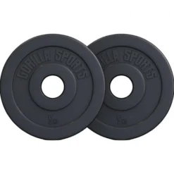 Gorilla Sports Hantelscheibe Kunststoff Olympia 1,25 - 15 kg Schwarz