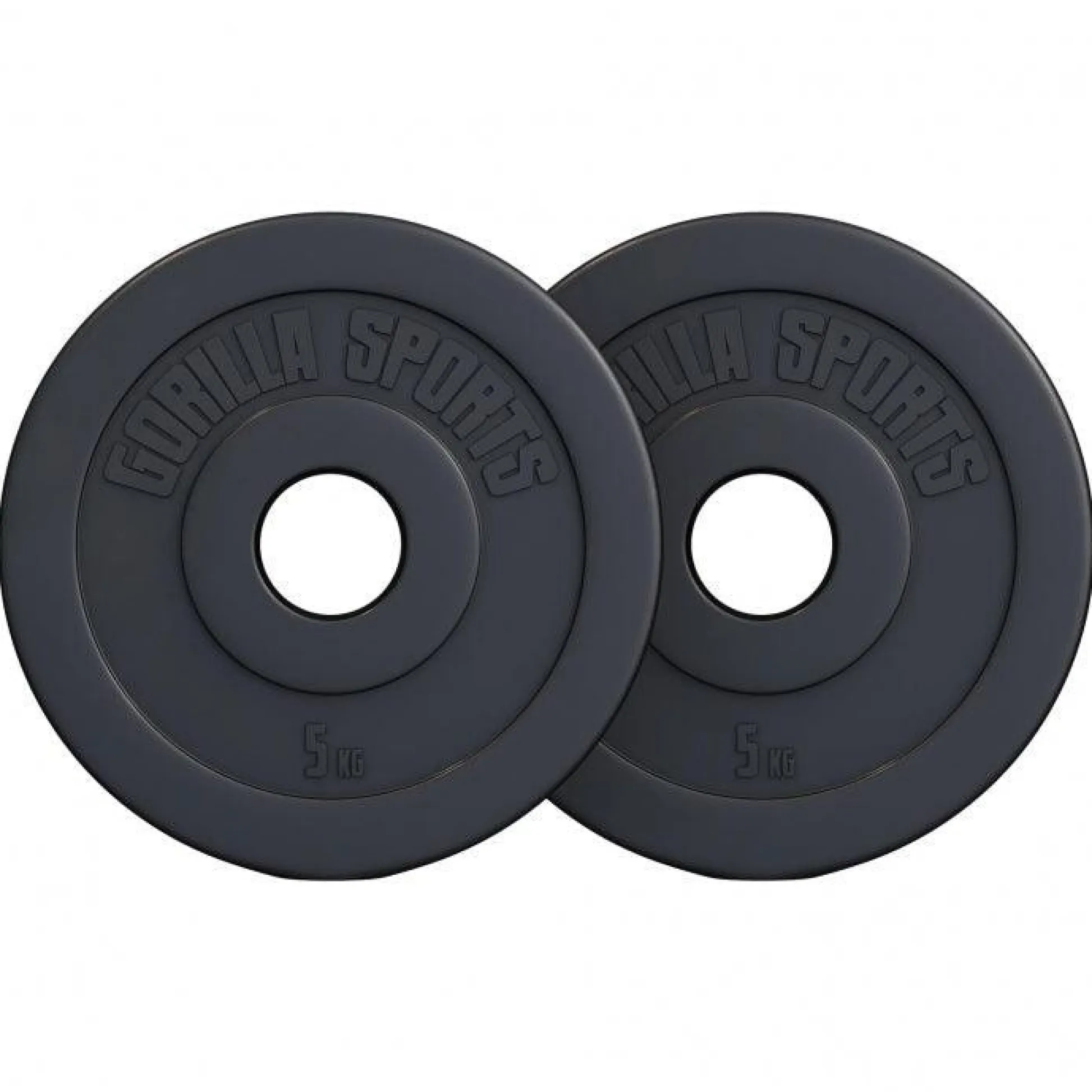 Gorilla Sports Hantelscheibe Kunststoff Olympia 1,25 - 15 kg Schwarz