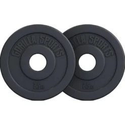 Gorilla Sports Hantelscheibe Kunststoff Olympia 1,25 - 15 kg Schwarz Best
