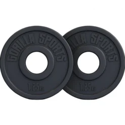 Gorilla Sports Hantelscheibe Kunststoff Olympia 1,25 - 15 kg Schwarz Outlet