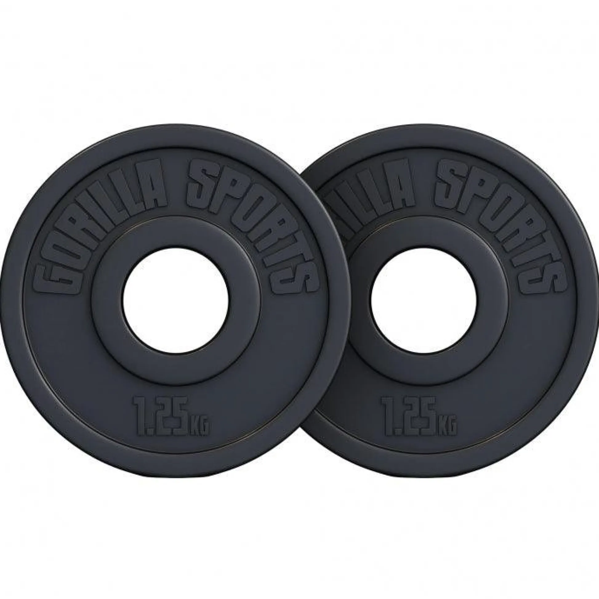 Gorilla Sports Hantelscheibe Kunststoff Olympia 1,25 - 15 kg Schwarz Outlet