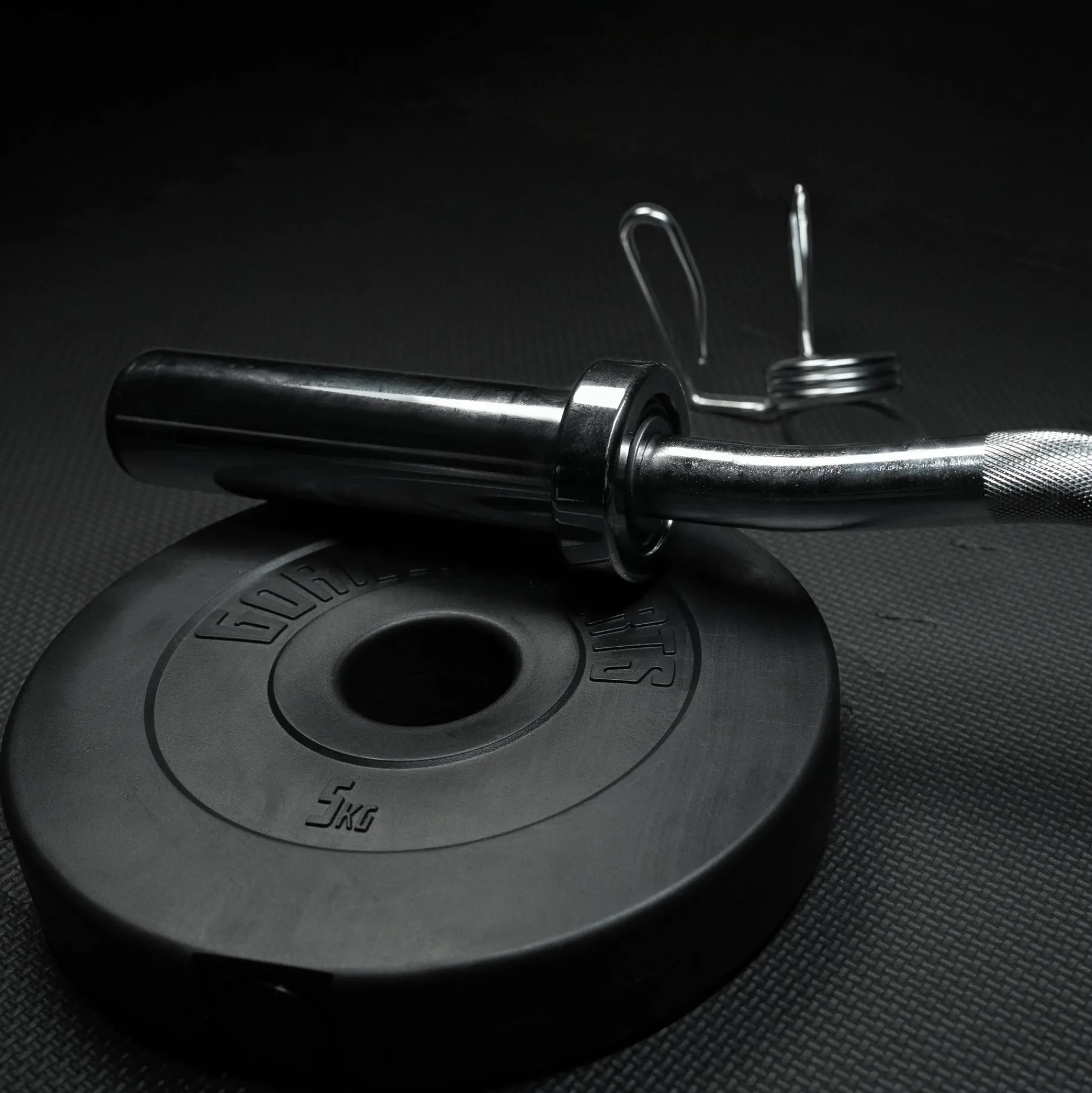 Gorilla Sports Hantelscheibe Kunststoff Olympia 1,25 - 15 kg Schwarz Sale