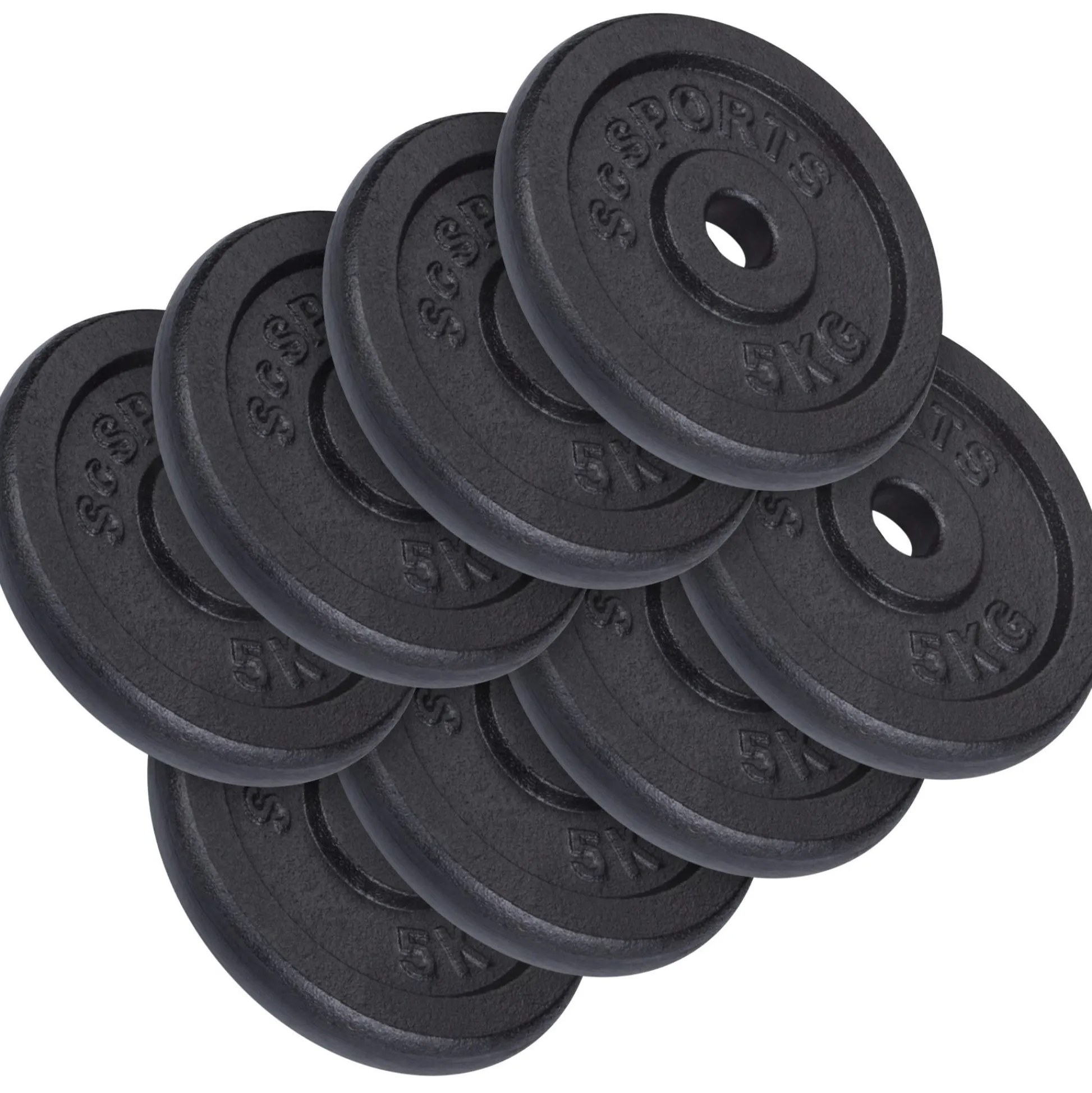 ScSports Hantelscheiben Set Gusseisen 10 - 40 kg Schwarz Online