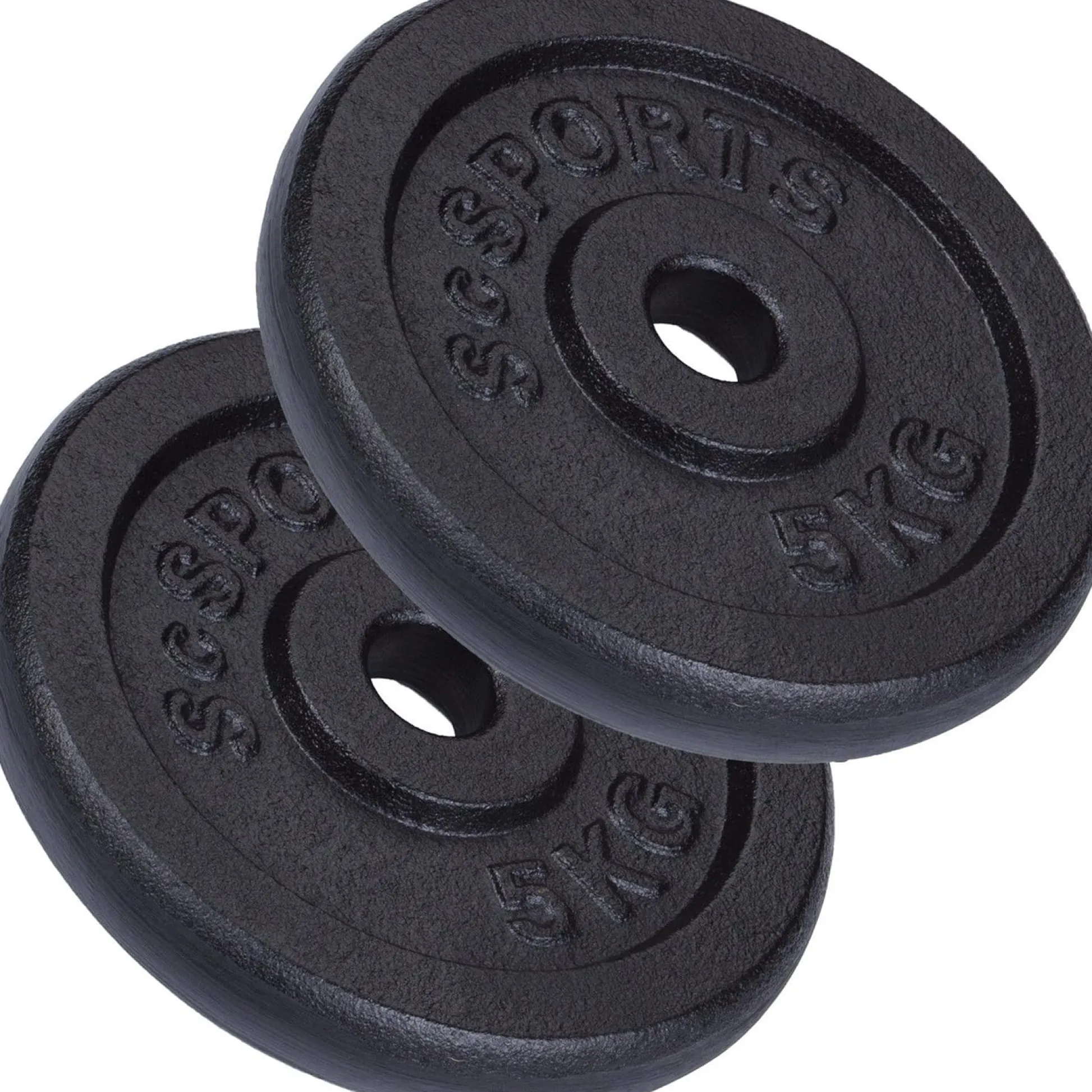 ScSports Hantelscheiben Set Gusseisen 10 - 40 kg Schwarz Clearance