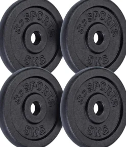 ScSports Hantelscheiben Set Gusseisen 10 - 40 kg Schwarz Outlet