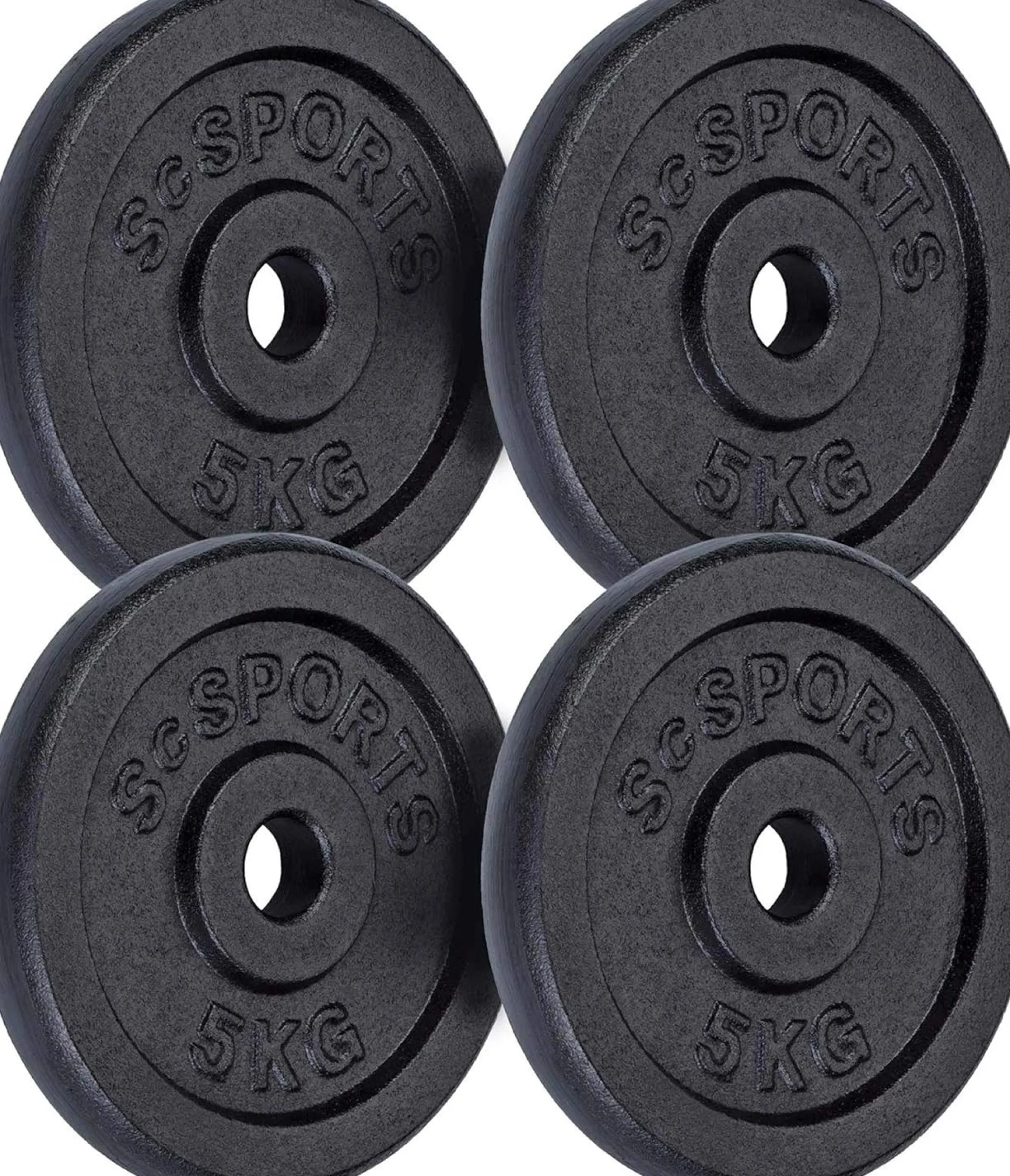 ScSports Hantelscheiben Set Gusseisen 10 - 40 kg Schwarz Outlet