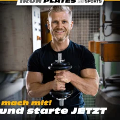 ScSports Hantelscheiben Set Gusseisen 15 - 60 kg Schwarz Clearance