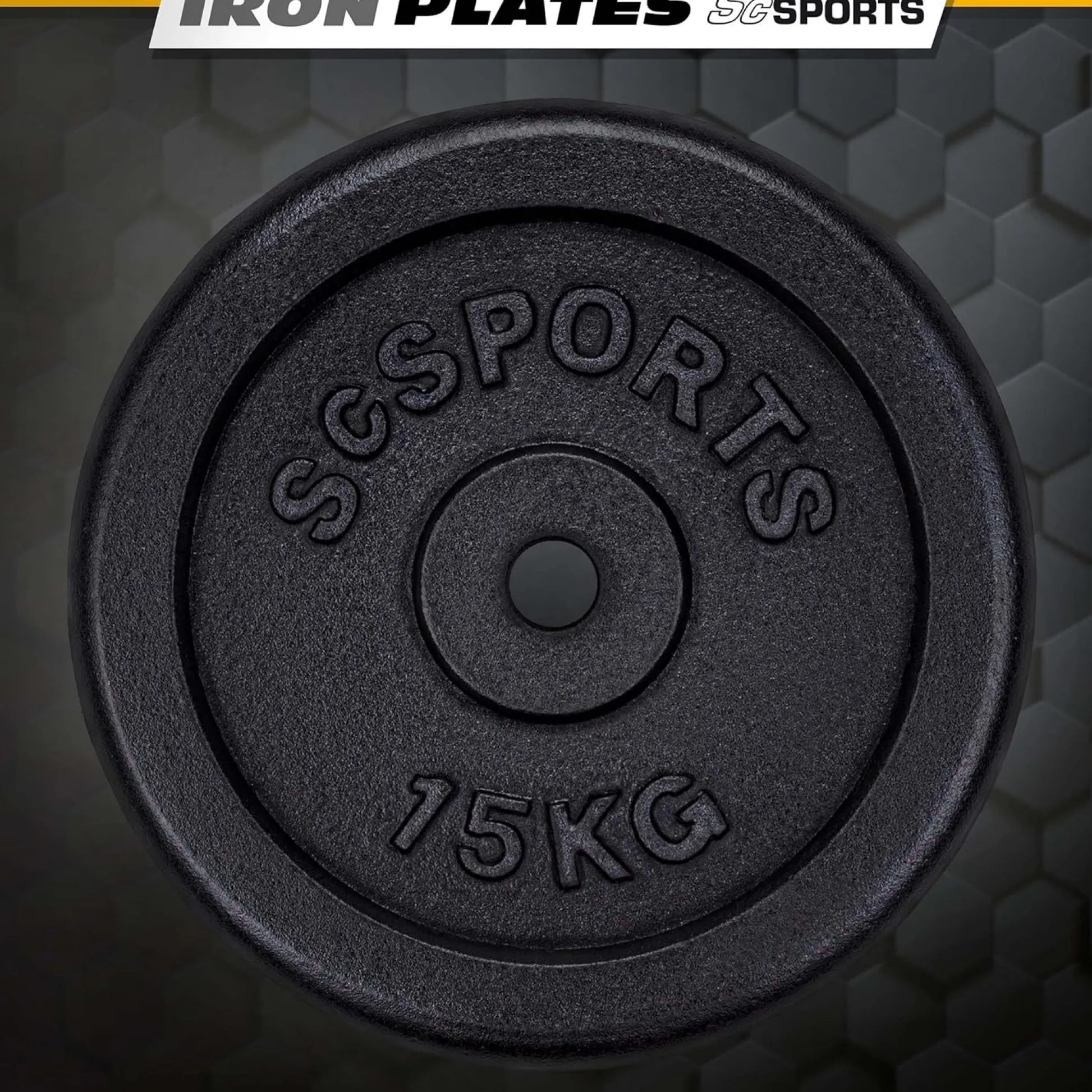 ScSports Hantelscheiben Set Gusseisen 15 - 60 kg Schwarz Clearance