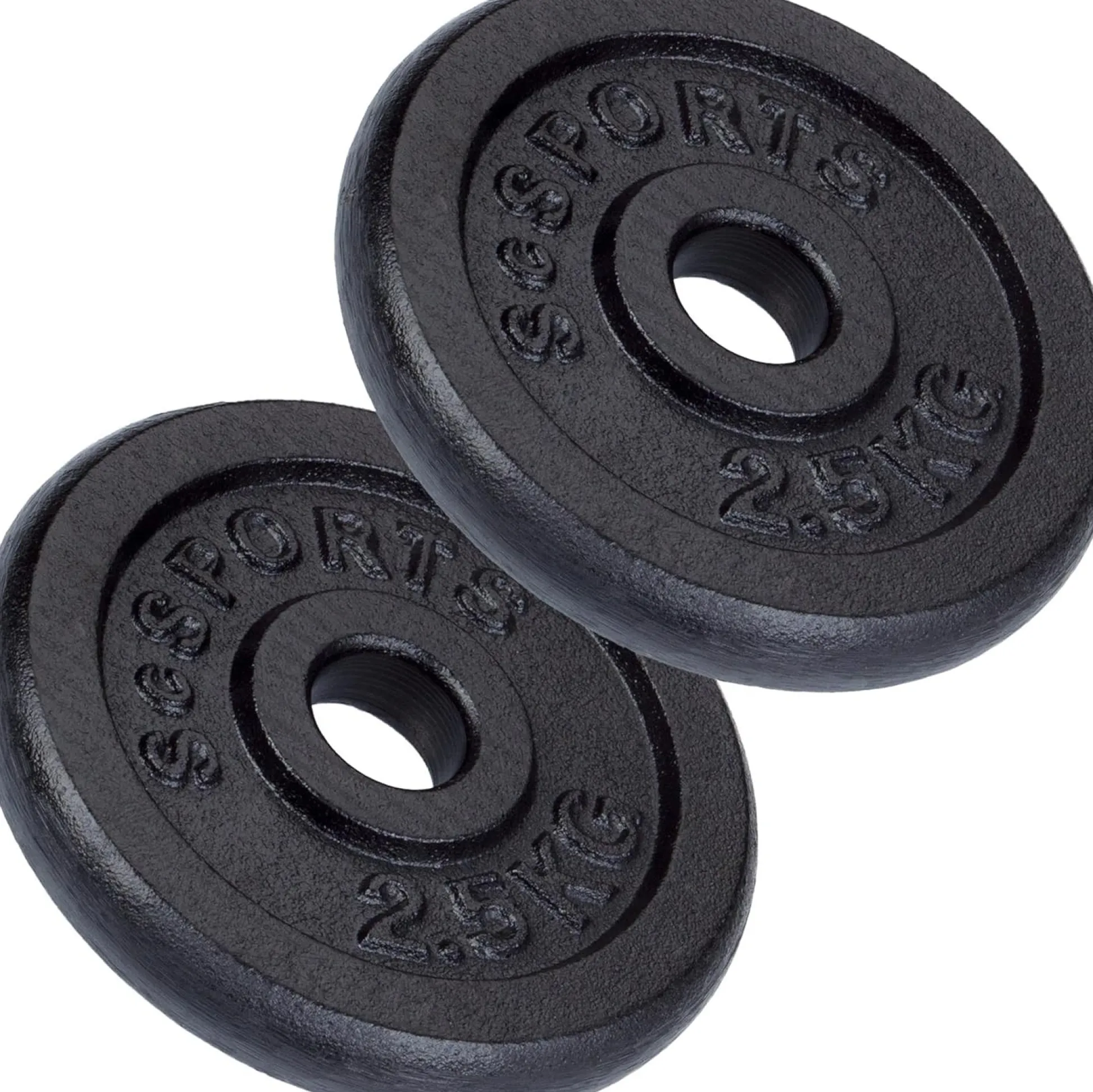 ScSports Hantelscheiben Set Gusseisen 2 - 20 kg Schwarz New