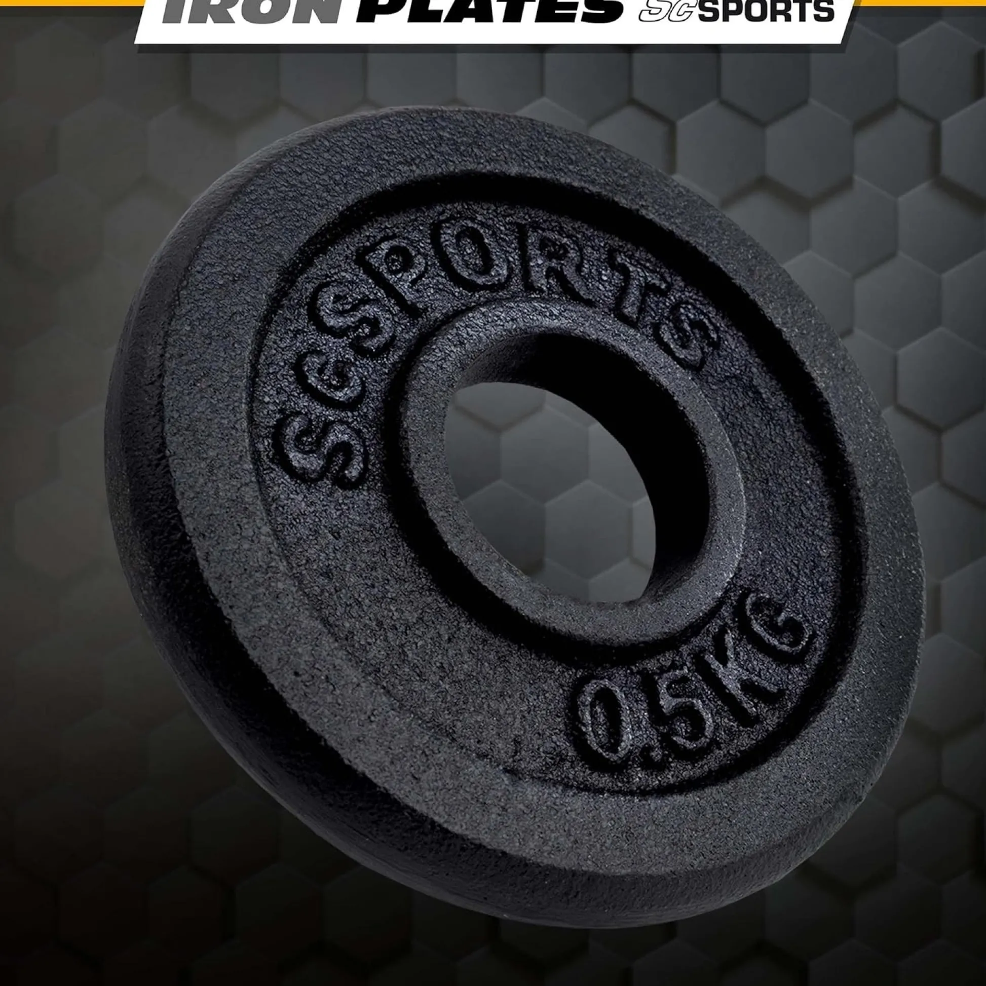 ScSports Hantelscheiben Set Gusseisen 2 - 20 kg Schwarz Hot