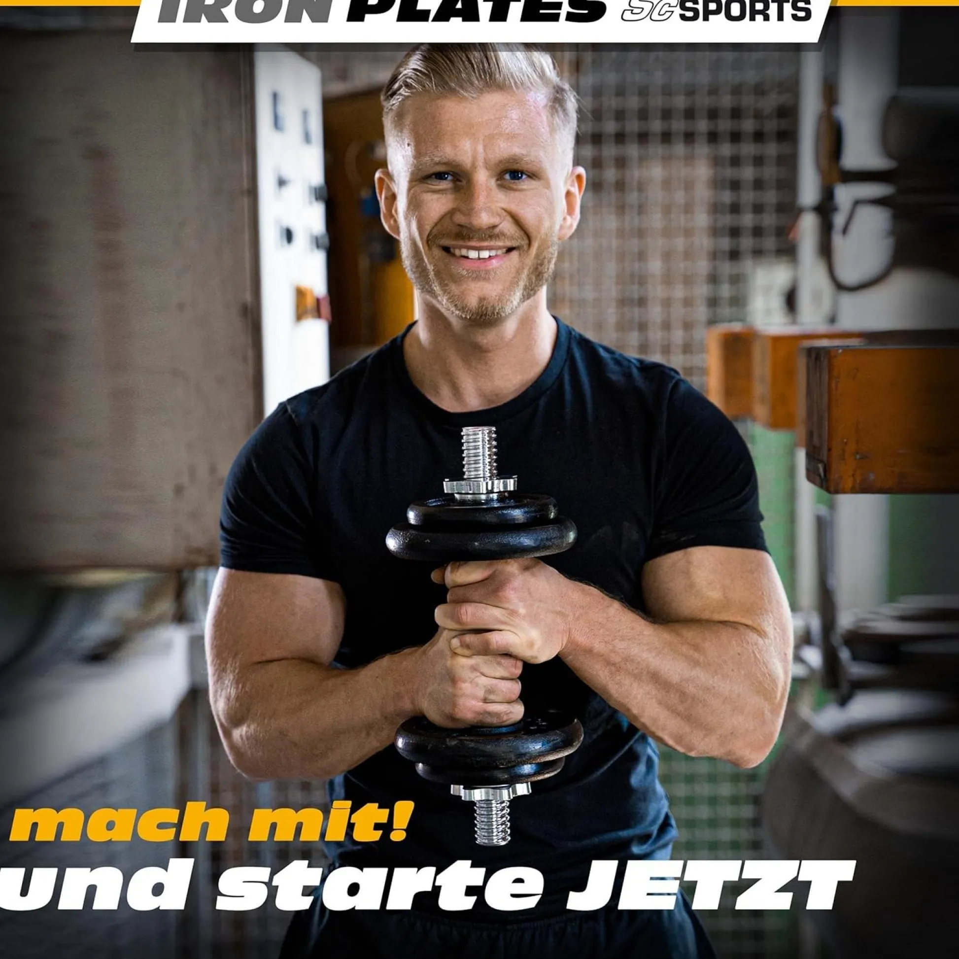 ScSports Hantelscheiben Set Gusseisen 2 - 20 kg Schwarz Hot