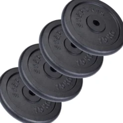 ScSports Hantelscheiben Set Gusseisen 15 - 60 kg Schwarz Best