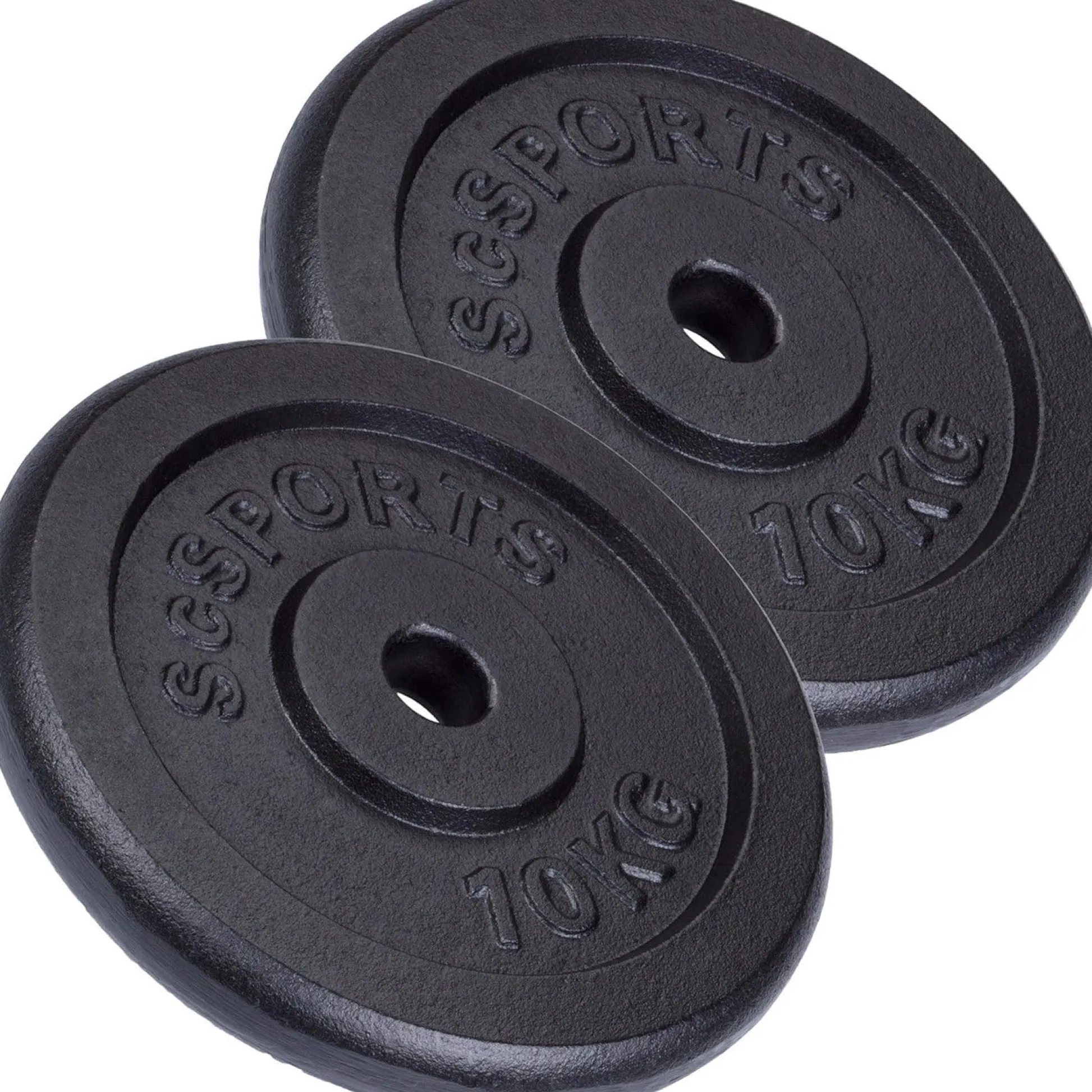 ScSports Hantelscheiben Set Gusseisen 15 - 60 kg Schwarz
