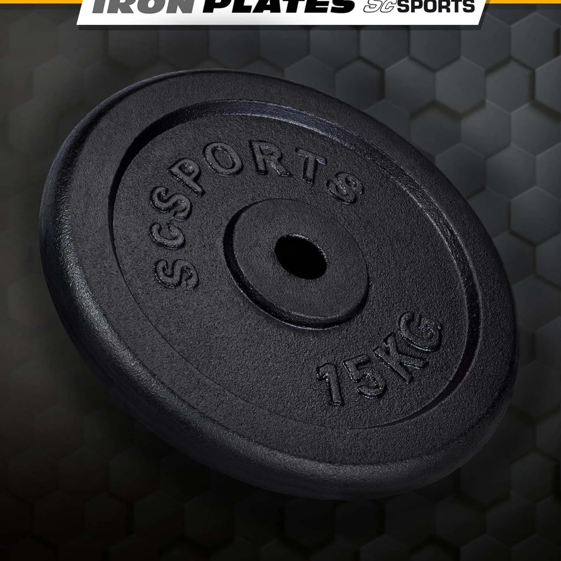 ScSports Hantelscheiben Set Gusseisen 15 - 60 kg Schwarz Best