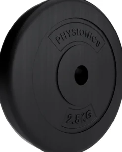 Physionics Hantelscheiben Set Kunststoff 5 - 30 kg 30 mm Schwarz Best
