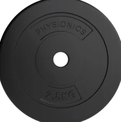Physionics Hantelscheiben Set Kunststoff 5 - 30 kg 30 mm Schwarz Best