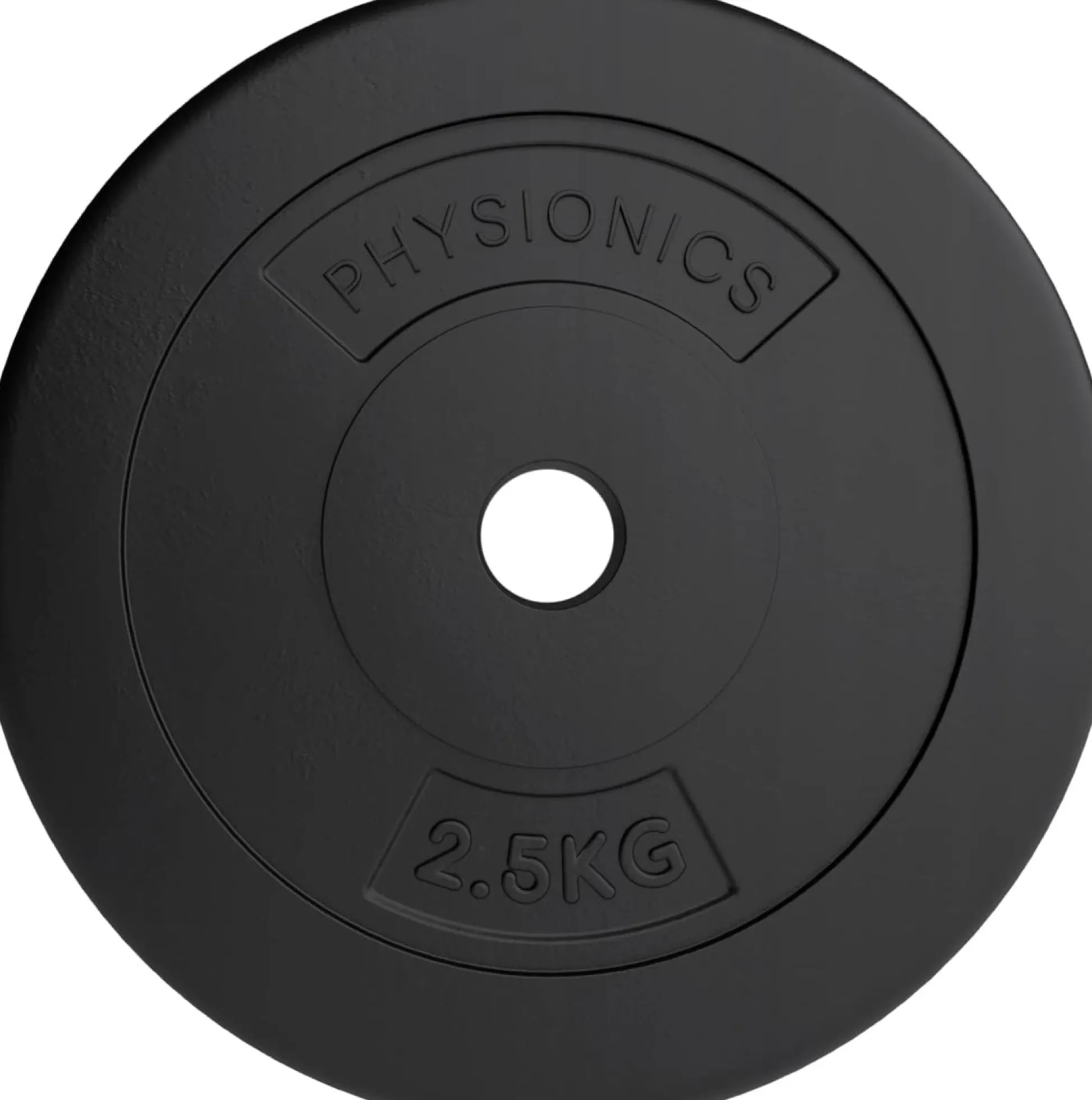 Physionics Hantelscheiben Set Kunststoff 5 - 30 kg 30 mm Schwarz Clearance
