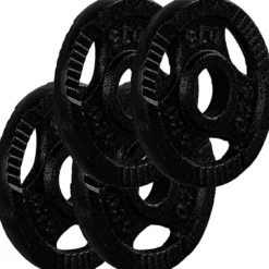 MOVIT Hantelscheiben Set 30/31 mm Gusseisen Gripper 2 - 30 kg Schwarz Discount