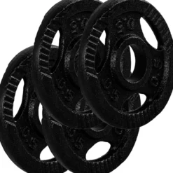 MOVIT Hantelscheiben Set 30/31 mm Gusseisen Gripper 2 - 30 kg Schwarz Clearance