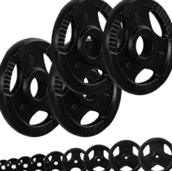 MOVIT Hantelscheiben Set 30/31 mm Gusseisen Gripper 2 - 30 kg Schwarz Online