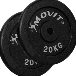 MOVIT Hantelscheiben Set 30/31 mm 2 - 40 kg Schwarz