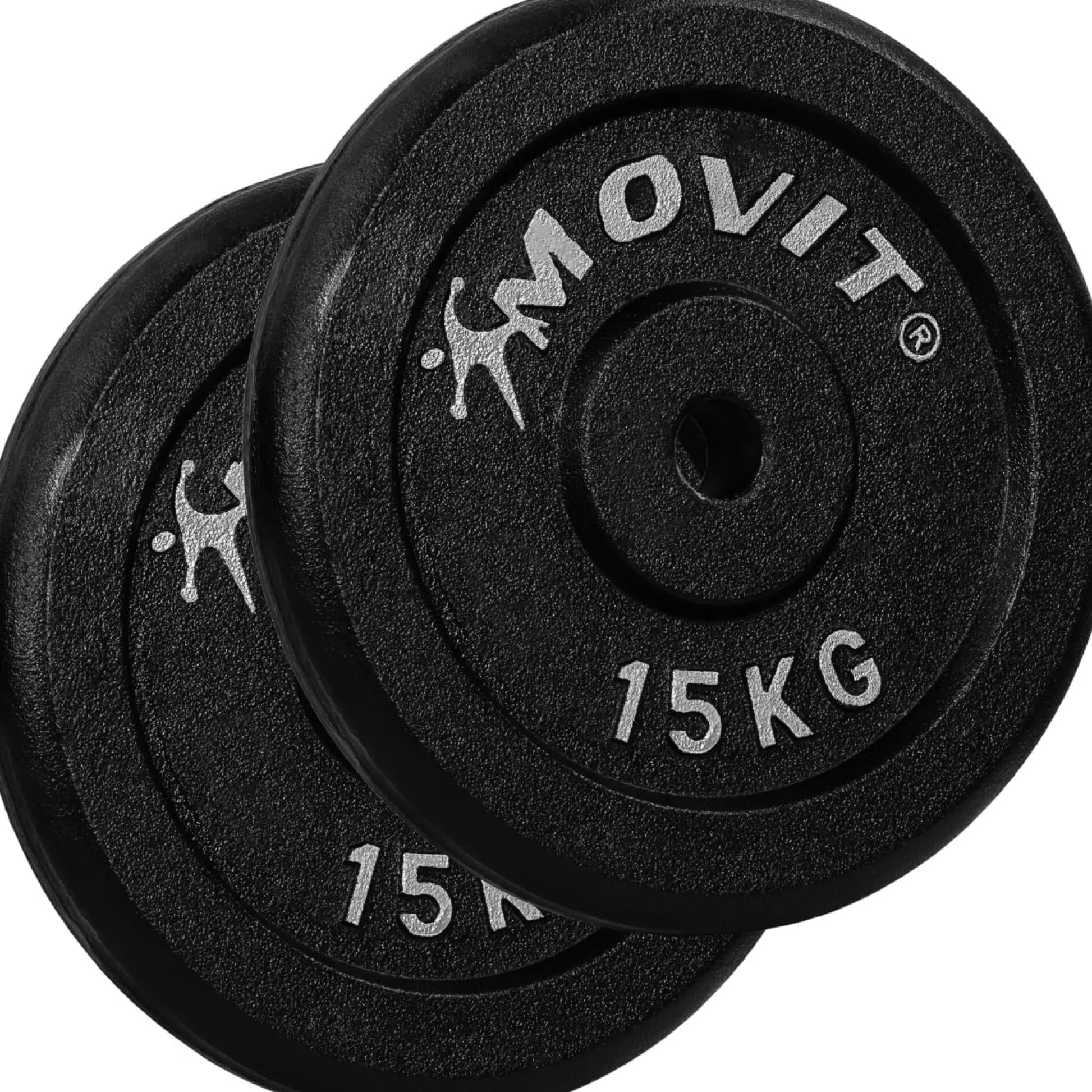 MOVIT Hantelscheiben Set 30/31 mm 2 - 40 kg Schwarz Outlet