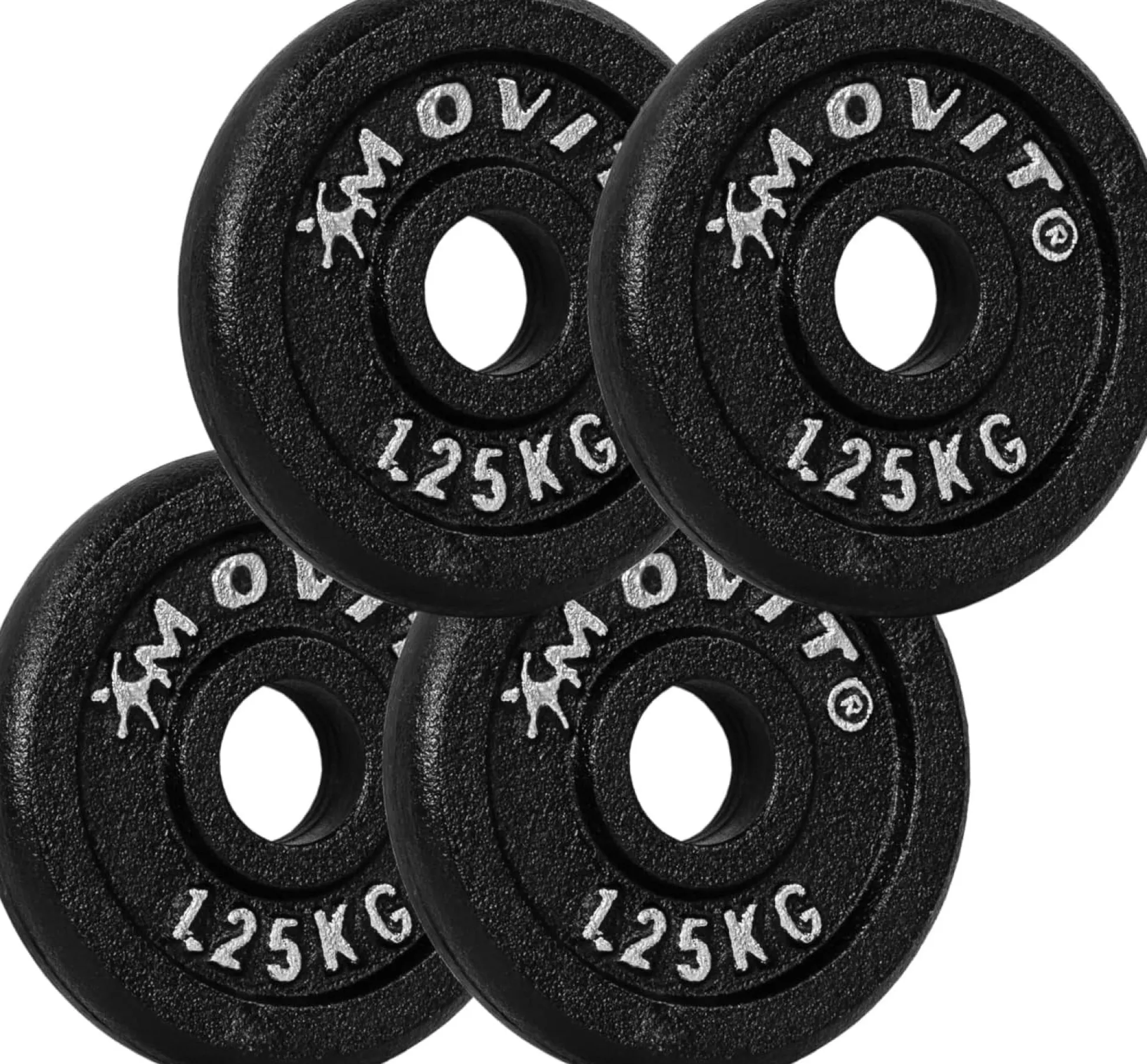 MOVIT Hantelscheiben Set 30/31 mm 2 - 40 kg Schwarz Outlet