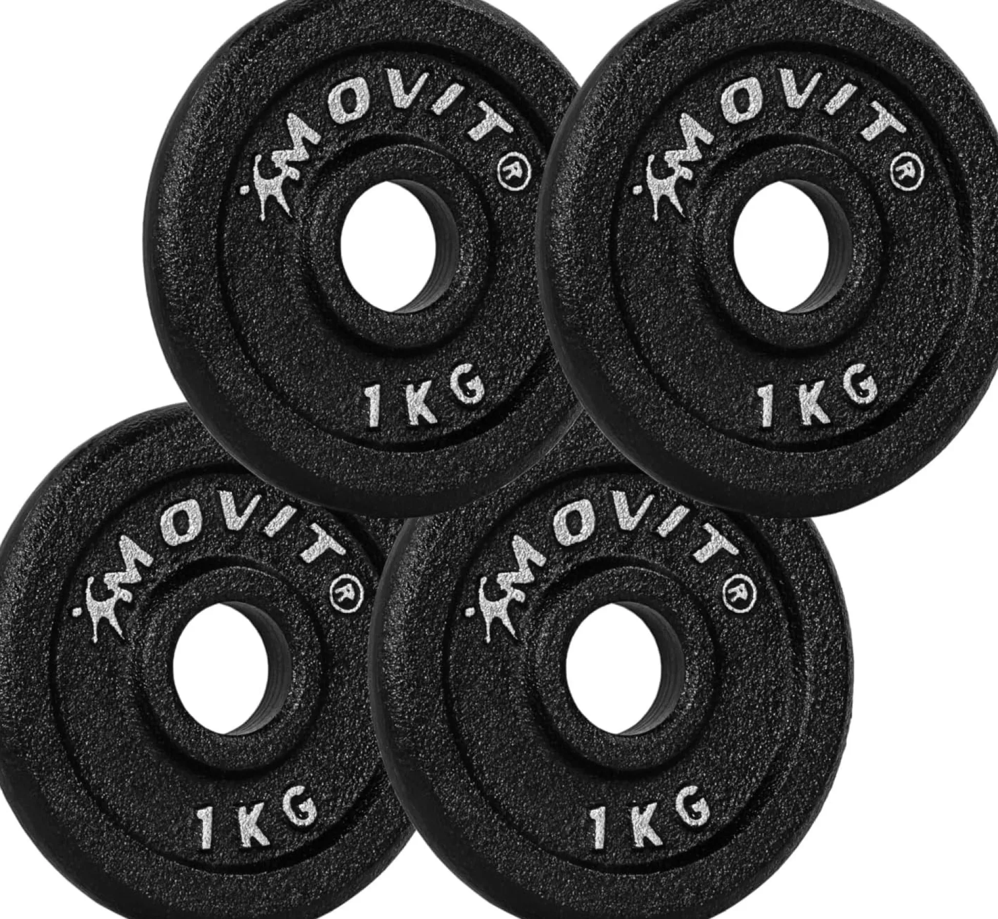 MOVIT Hantelscheiben Set 30/31 mm 2 - 40 kg Schwarz Outlet