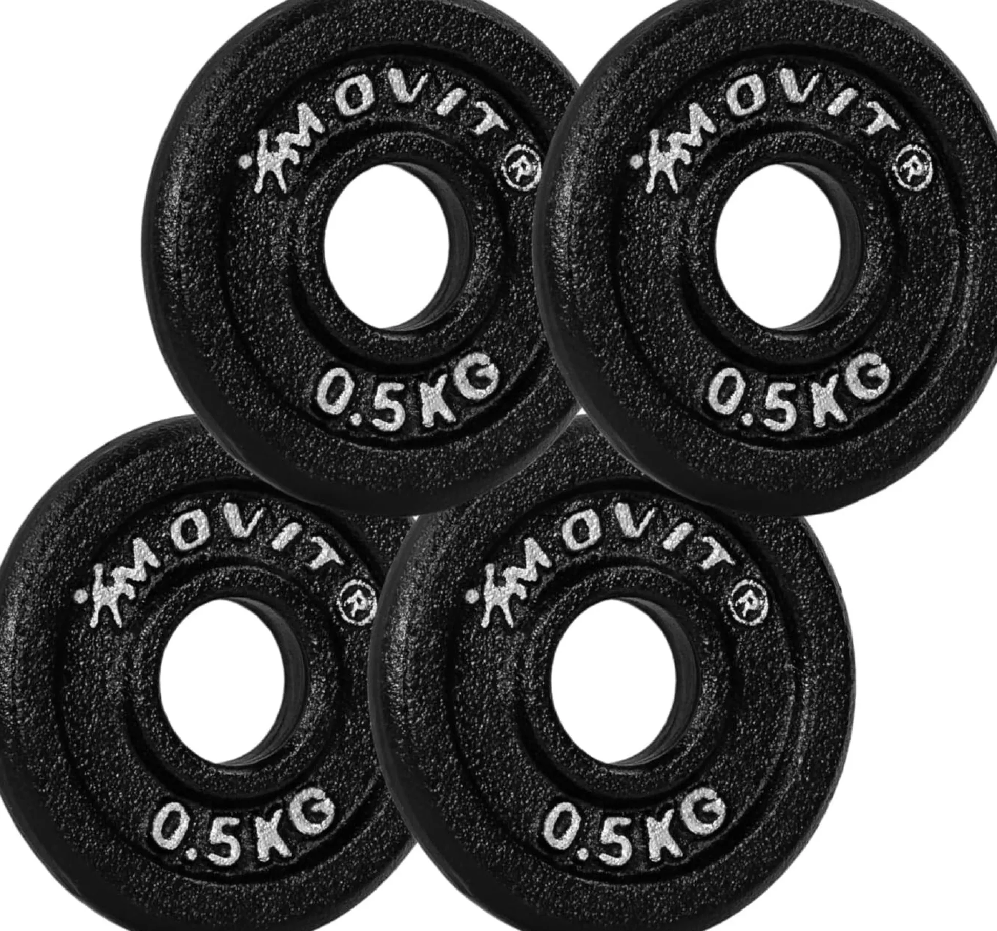 MOVIT Hantelscheiben Set 30/31 mm 2 - 40 kg Schwarz Outlet
