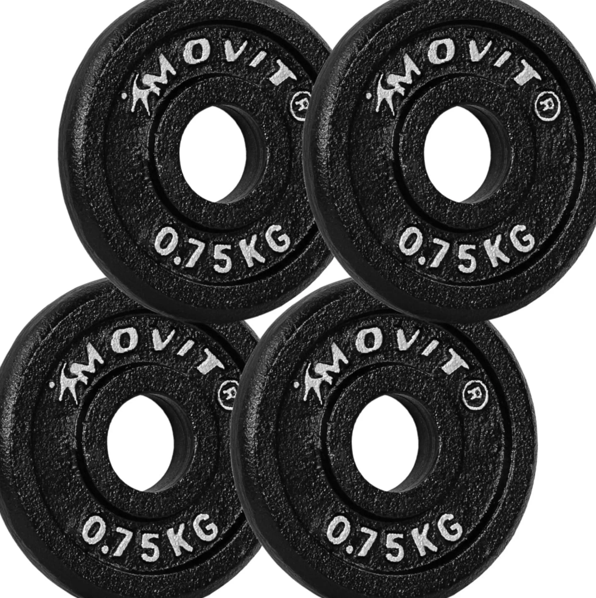 MOVIT Hantelscheiben Set 30/31 mm 2 - 40 kg Schwarz Online