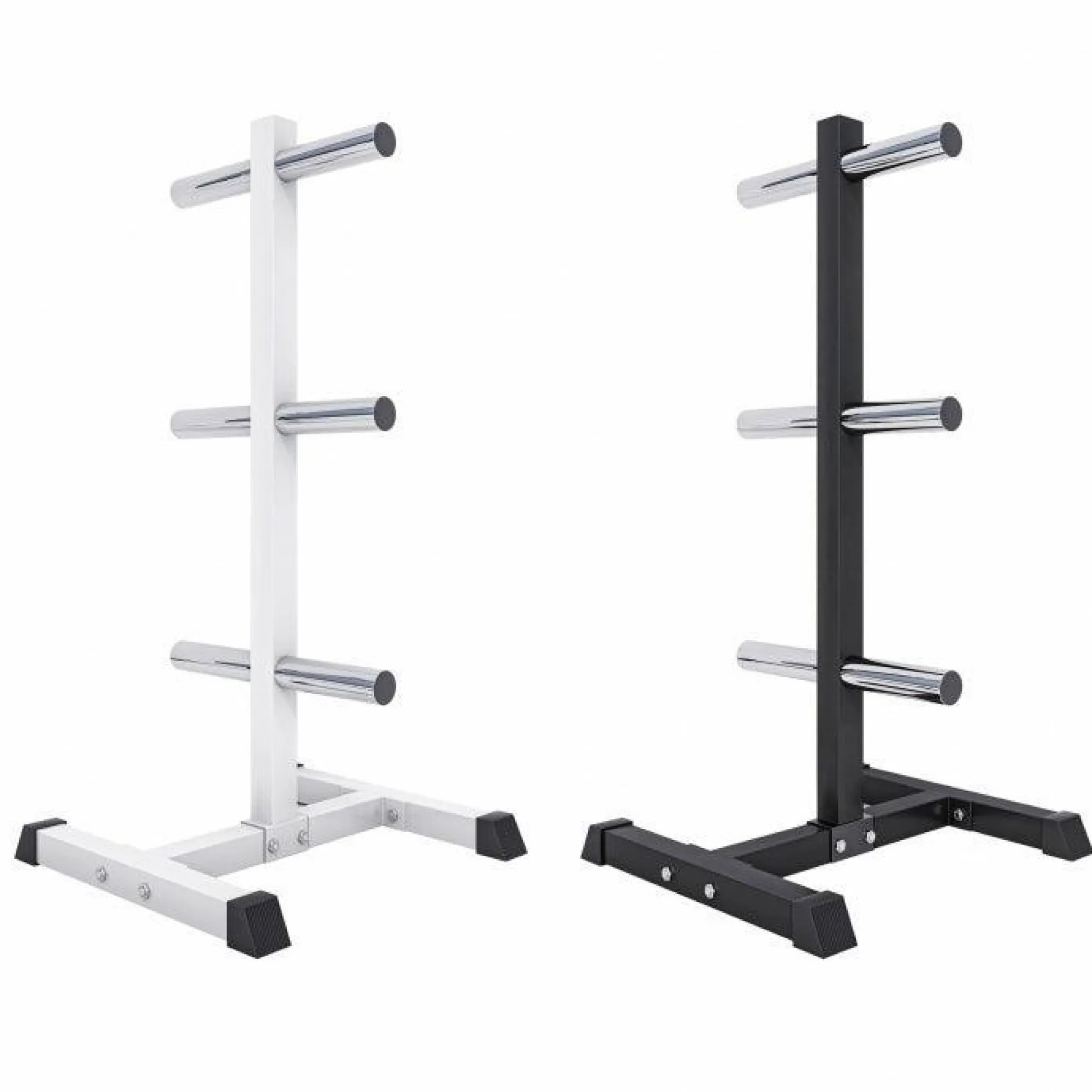 Gorilla Sports Hantelscheibenständer Olympia mit 3 Stangen - 6 Scheibenaufnahmen Schwarz Sale