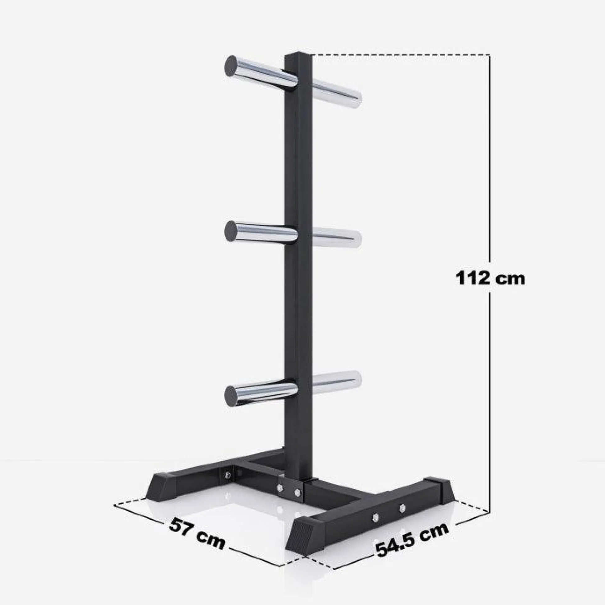 Gorilla Sports Hantelscheibenständer Olympia mit 3 Stangen - 6 Scheibenaufnahmen Schwarz Sale