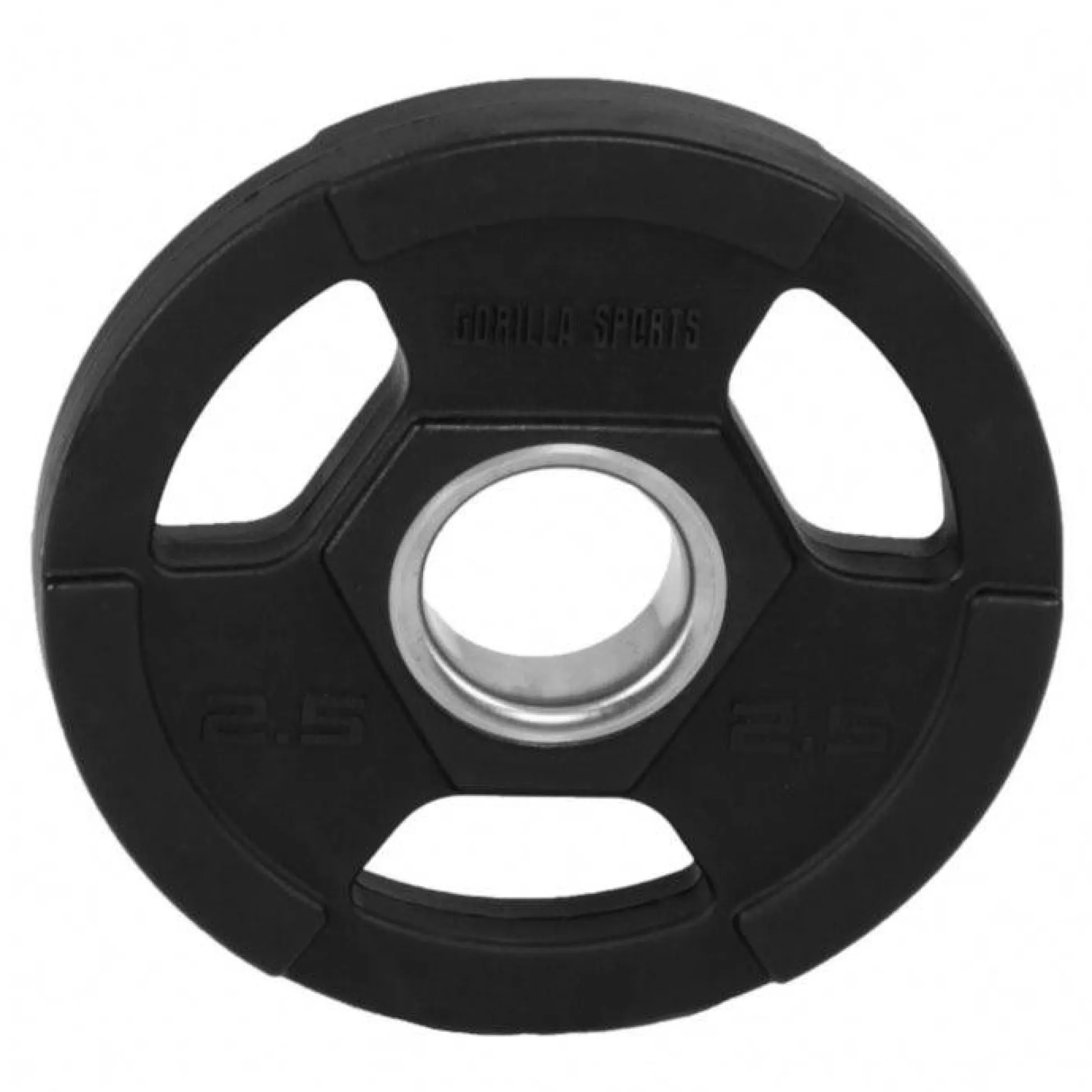 Gorilla Sports Hantelscheibe Profi 2" (50/51 mm) Olympia Kunststoff Gripper Schwarz Clearance