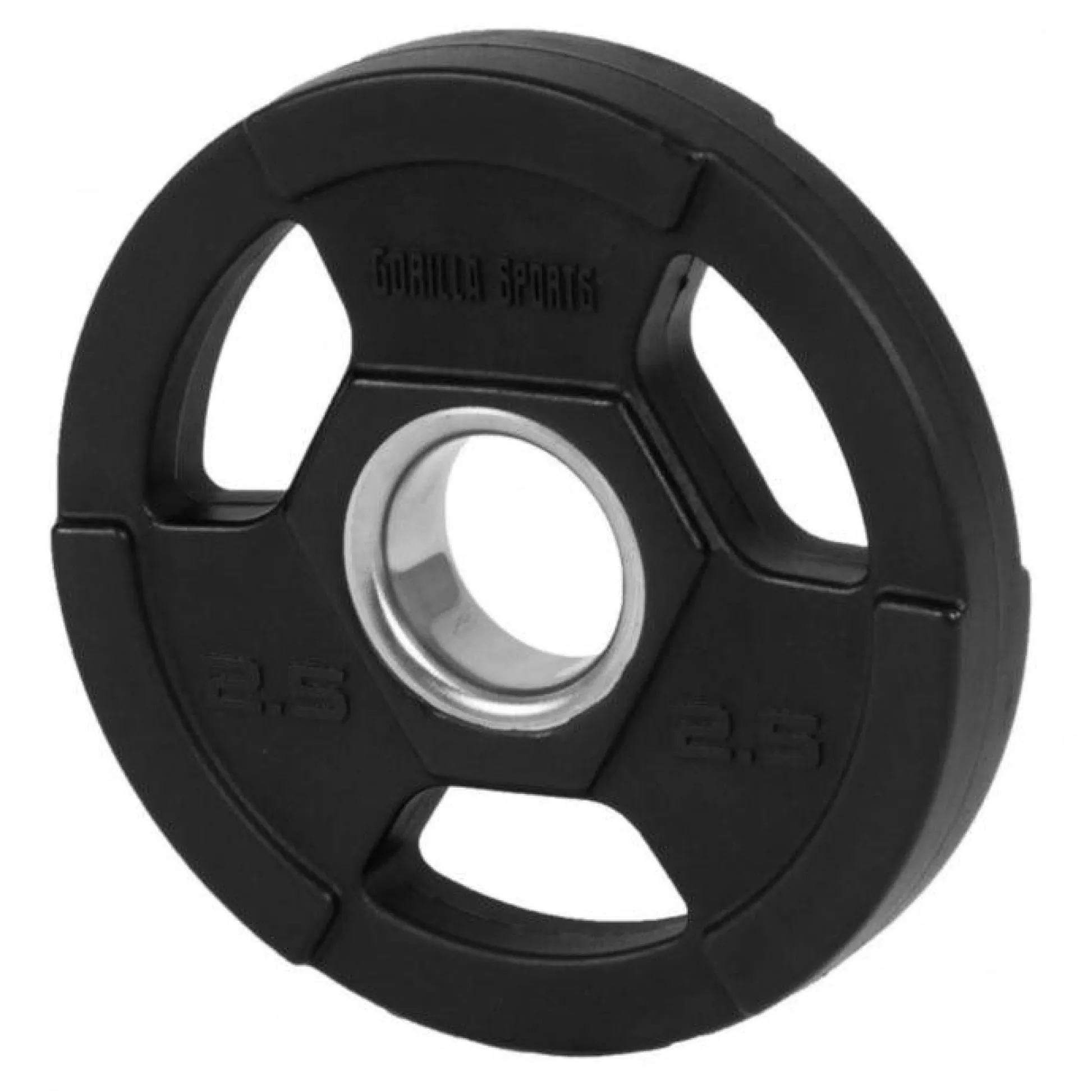 Gorilla Sports Hantelscheibe Profi 2" (50/51 mm) Olympia Kunststoff Gripper Schwarz Online