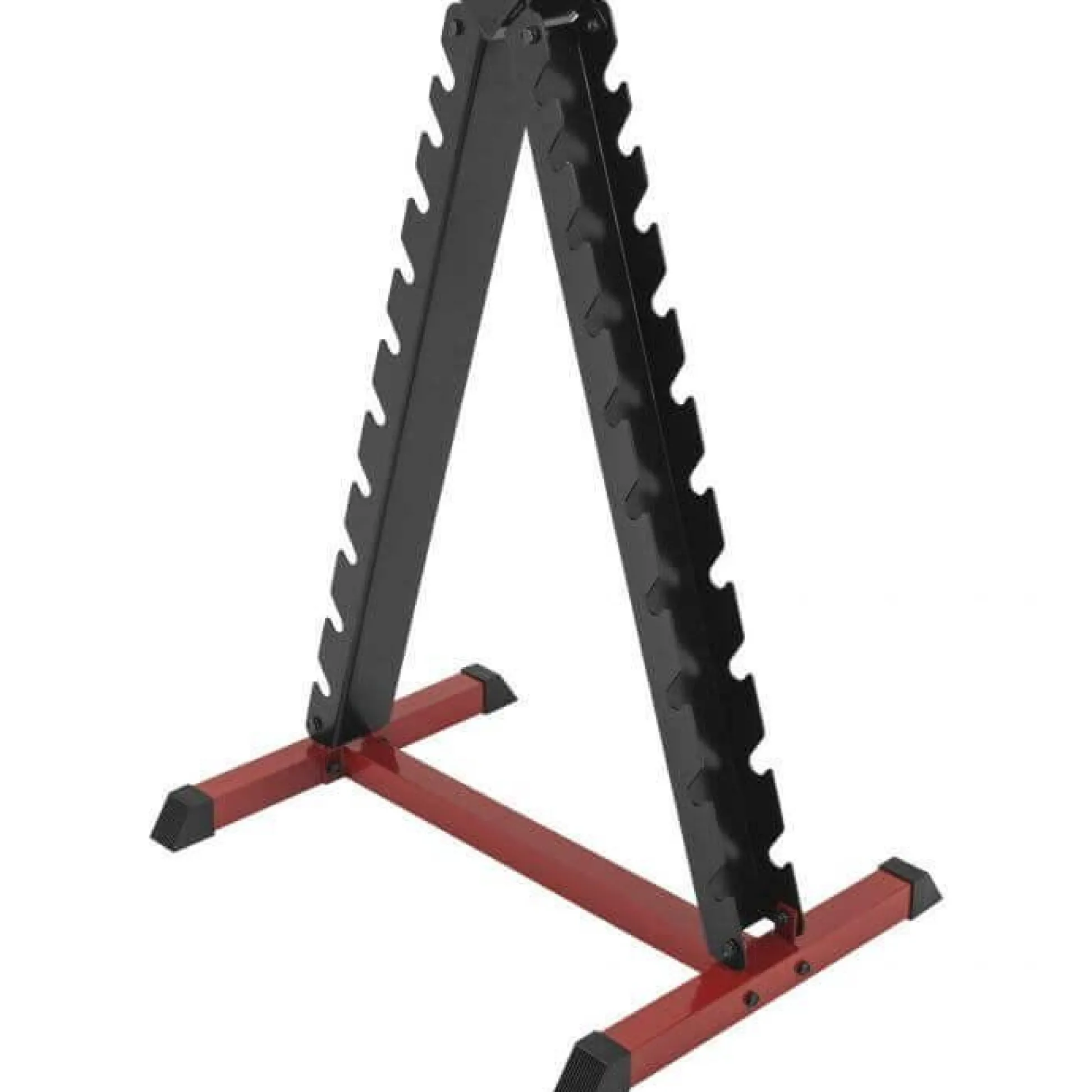Gorilla Sports Hantelständer für 10 Kurzhantel-Paare Schwarz / Rot Best