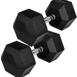 MOVIT Hexagon Kurzhantel Set 4 - 60 kg Schwarz Hot