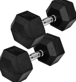 MOVIT Hexagon Kurzhantel Set 4 - 60 kg Schwarz