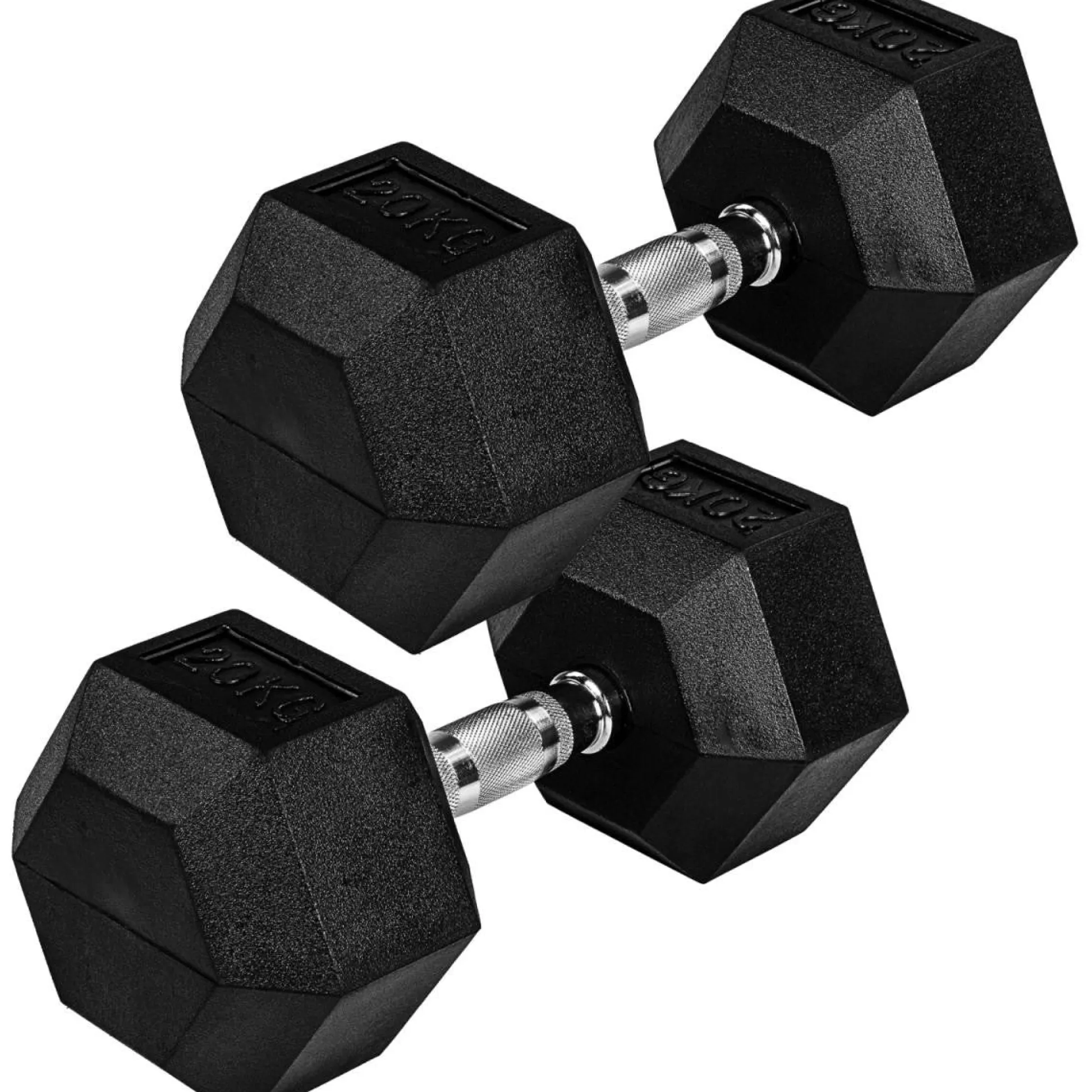 MOVIT Hexagon Kurzhantel Set 4 - 60 kg Schwarz