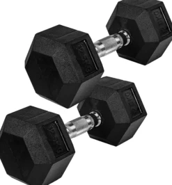 MOVIT Hexagon Kurzhantel Set 4 - 60 kg Schwarz Sale